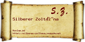 Silberer Zoltána névjegykártya